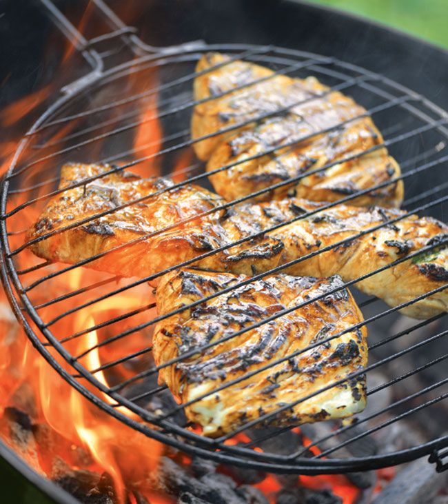 Grill Basket Halibut With Maple Teriyaki