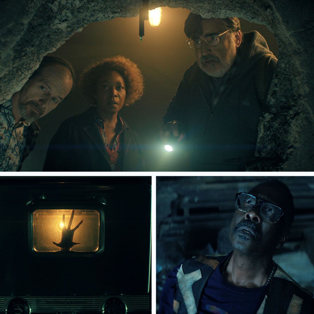 The Boroughs sees a group retirees investigate a dark force in their picturesque New Mexico retirement community, discovering new purpose as they navigate the angst of late-life challenges. Above, clockwise from top left: Dennis O'Hare as Wally; Alfre Woodard as Judy; Alfred Molina as Sam; and Clarke Peters as Art. | Courtesy of Netfilx
