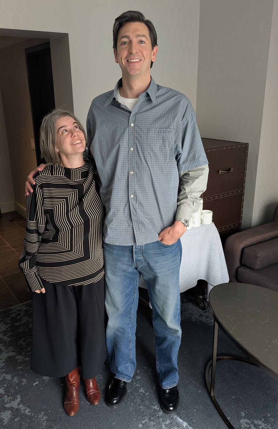 Nicholas Braun with author Shanda Deziel.